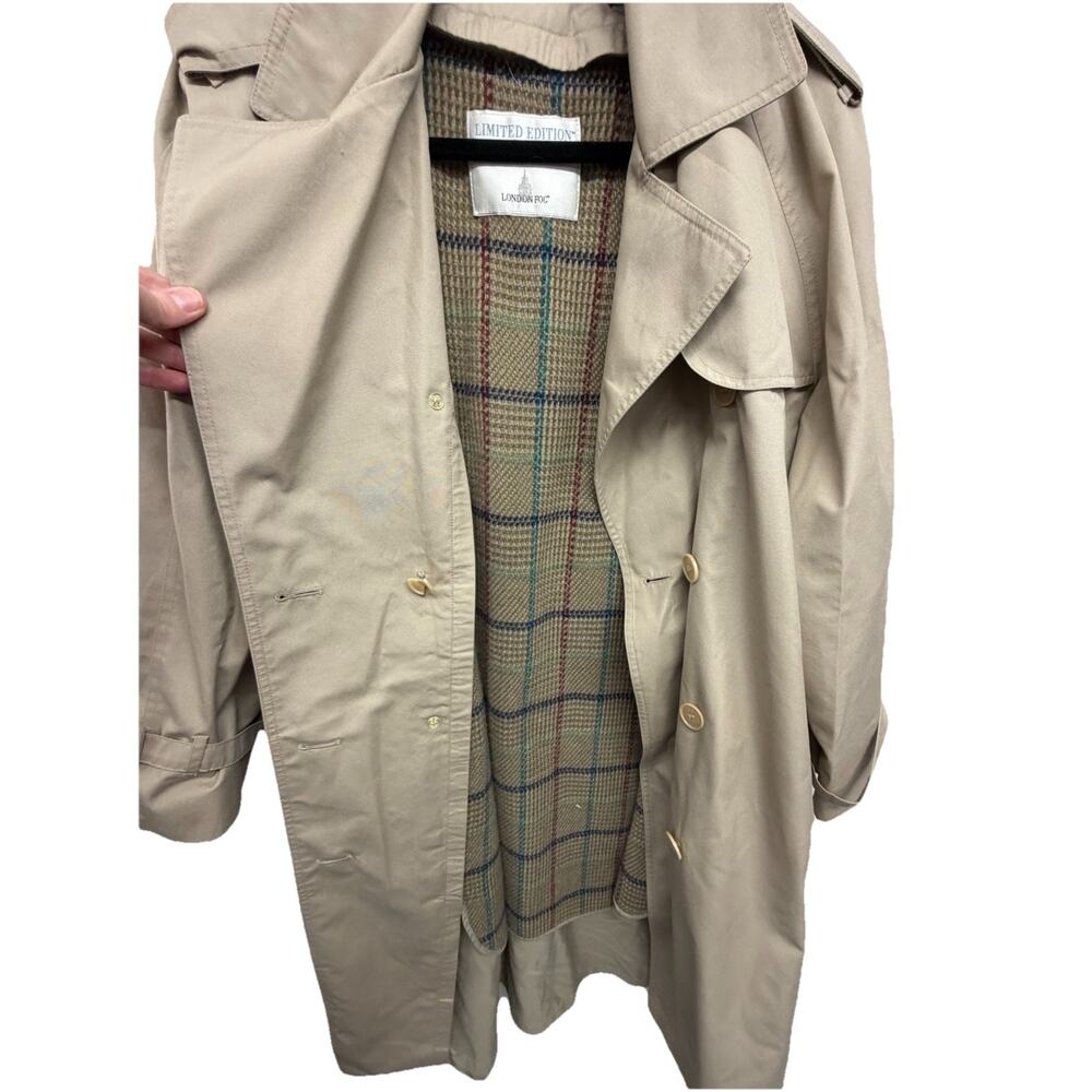 Vintage London Fog Limited Edition Khaki Size 10 Petite Women Lined Trench Coat - Picture 10 of 16